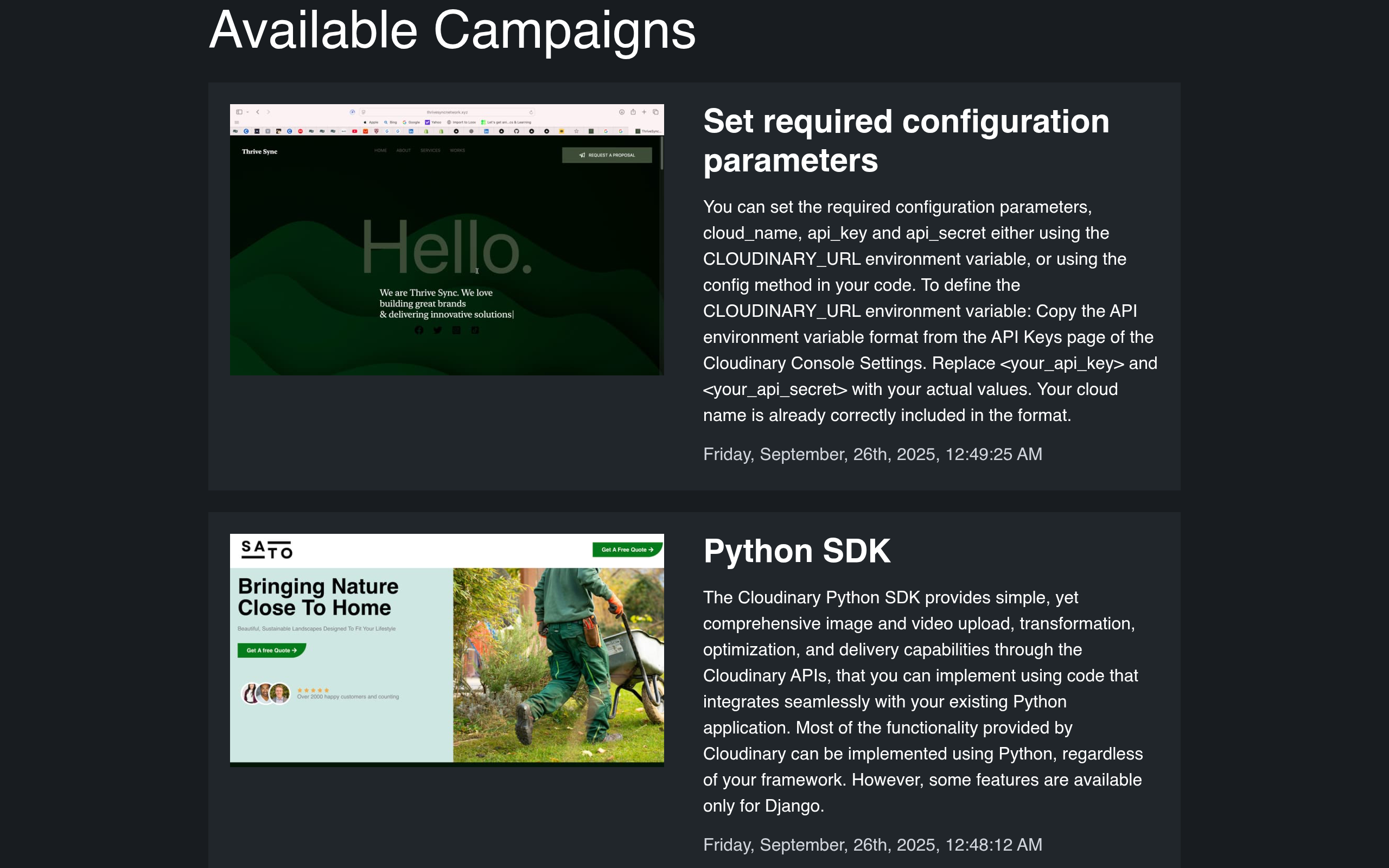 Campaign Manager Web Application