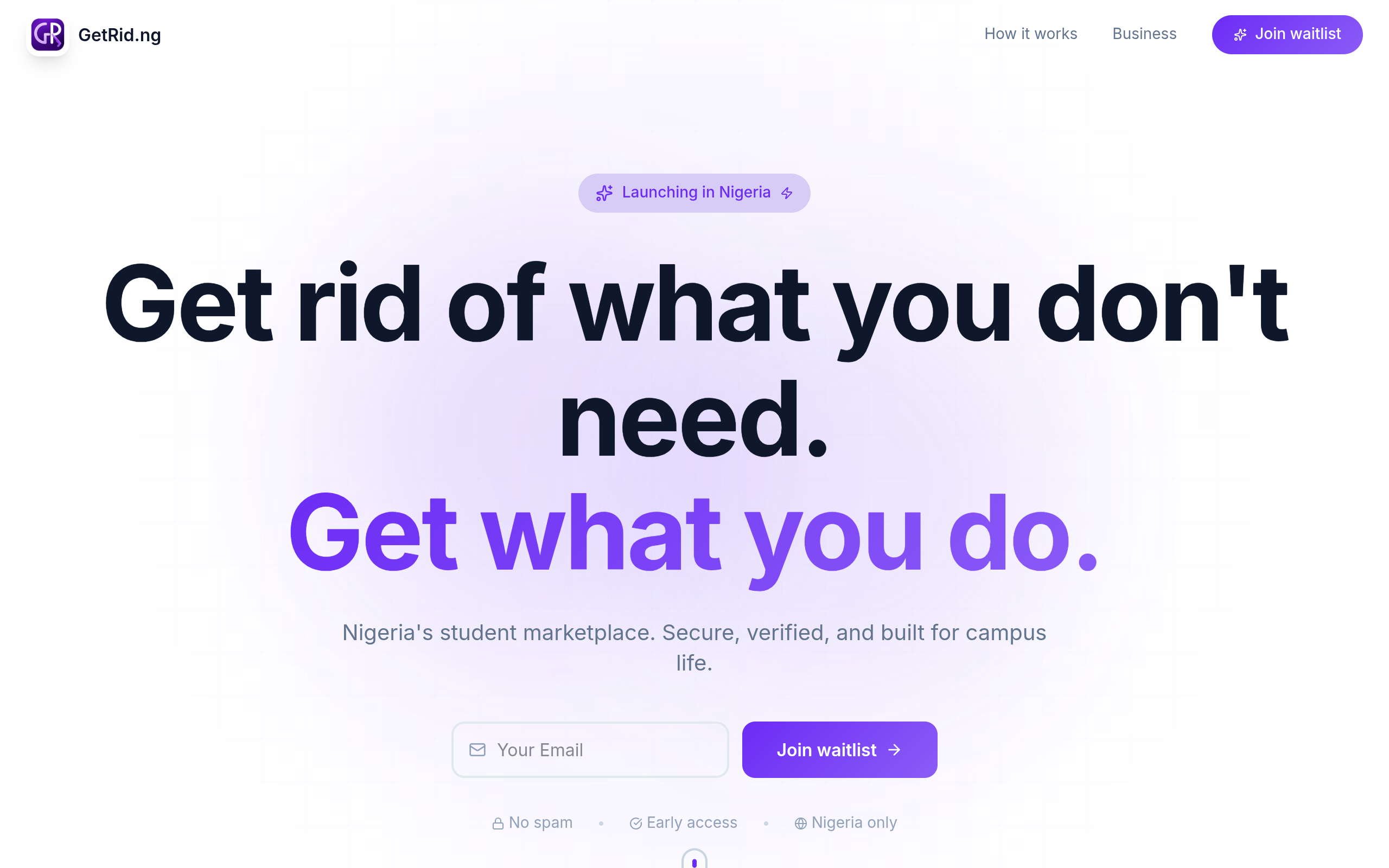 GetRid.ng Nigerian Campus Marketplace